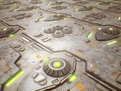 PBR Sci-Fi Industrial Texture 40 Low-poly 3D model