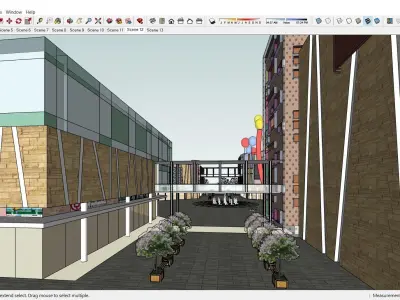 Sketchup Commercial Complex 113 3D model