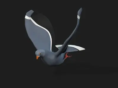 Pigeon Rig Low-poly 3D model