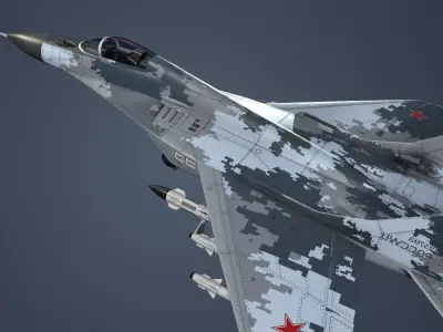 Mig29 Low-poly 3D model