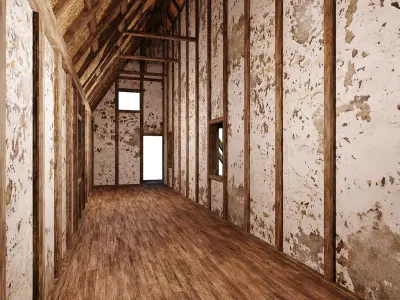 Old Medieval Building House 4K Textures GameReady 92 Low-poly 3D model