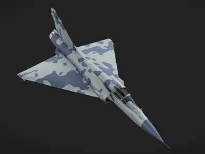 Mirage 2000 Low-poly 3D model