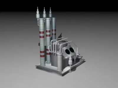 Oil Refinerie 3D model