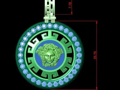 Gargona Medusa pendant p0003 3D print model