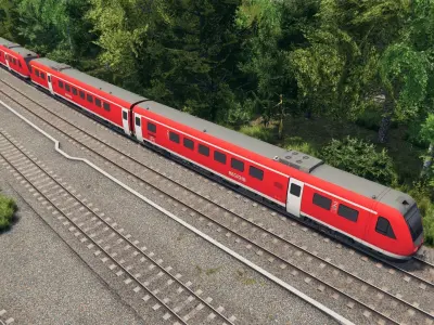 German Train - Deutsche Bahn BR 612 DBRegio Low-poly 3D model