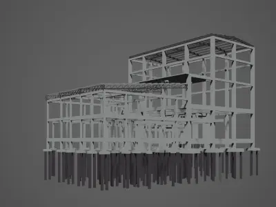 Industrial building-001 3D model