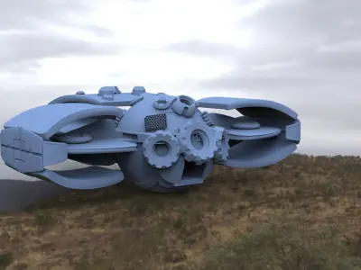 Alien Sci fi ship 3d model 3D model