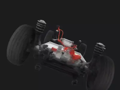 Electric Car Chassis 3D Model 3D model