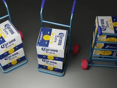 Beer cart 3D model