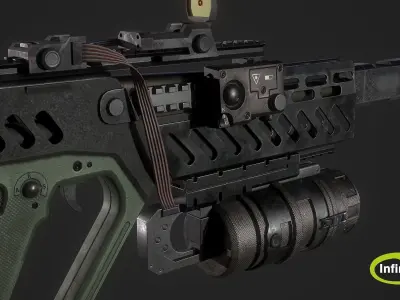 TAR-21 gun Low-poly 3D model