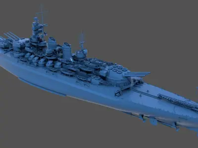 Battleship RN Roma - Commercial license - 1-200 scale 3D print model