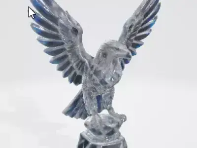 Stone Bird 3D Model Realistic Decorative Asset 3D model