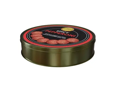 Dried meats Spicy Pepperoni 3D model