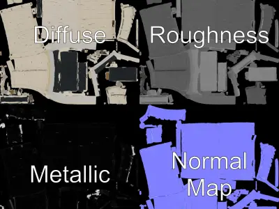 Shipping Container Model Pack Low-poly 3D model