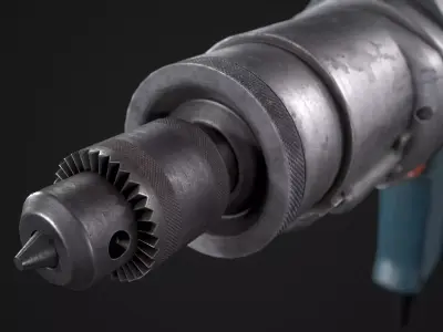 Drill Machine Low-poly 3D model order