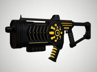 Futuristic Rifles - 4 Pack Low-poly 3D model