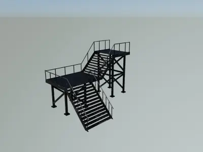 Industrial Stairs 3D model buy