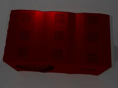 Container Red Low-poly 3D model