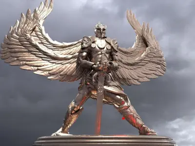 Angel Warrior Sculpture 4 3D model