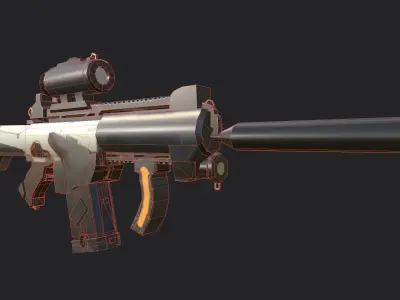 3d Gaming Gun 3D model purchase
