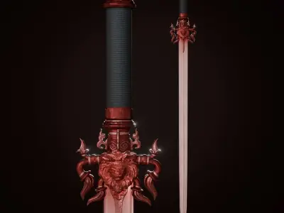 Divine Lionblade Low-poly 3D model