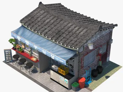 Wang Jjanggu Restaurant Remastered 3D model