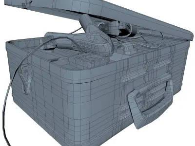 Welding Low Poly old metal box Low-poly 3D model