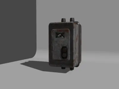 Industrial switch On-Off Low-poly 3D model