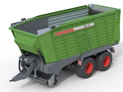 Fendt Tigo Trailer Low-poly 3D model