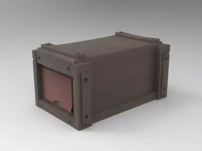 Wood Box 3D model buy