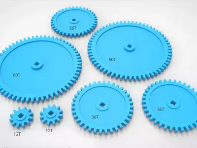 Gears 12T-36T-60T 3D model