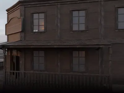 Modular - Wild West Saloon - Unreal Engine Low-poly 3D model