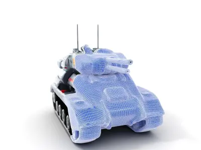Futuristic Tank Model Pack with HighDetail Design Low-poly 3D model