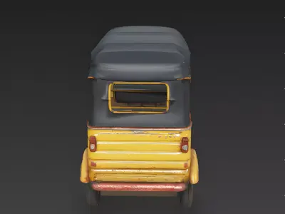 Asian Auto-Rickshaw Tuk-Tuk 3D Model Low-poly 3D model