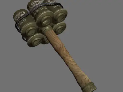 big granade Low-poly 3D model