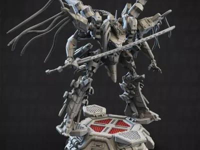 Wired Mech Poseasble 100mm Set 3D print model