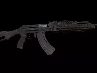 Automatic Vishkova 84 AV-84 Tactical Low-poly 3D model