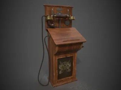 ANTIQUE PHONE Low-poly 3D model purchase