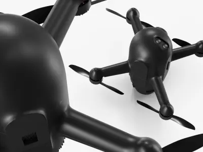 Air Defense Quadrotor UAV Black 3D model