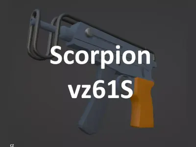 CZ Scorpion vz61 Low-poly 3D model