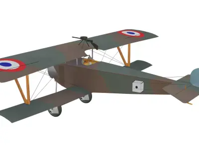 Nieuport 11 Bebe Low-poly 3D model purchase