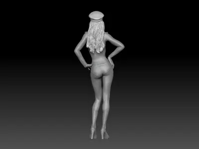 PIN UP NAVY GIRL 3D print model