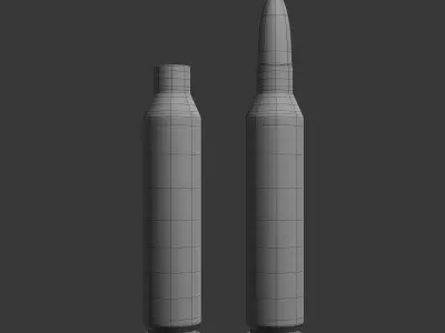 5 56x45 NATO Ammunition 3D model