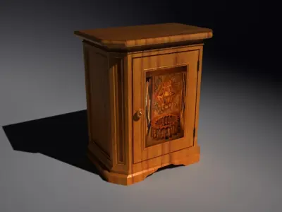 Inlaid french console Free 3D model