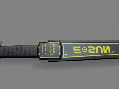 metal detector Low-poly 3D model
