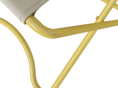 HM folding stool Low-poly 3D model