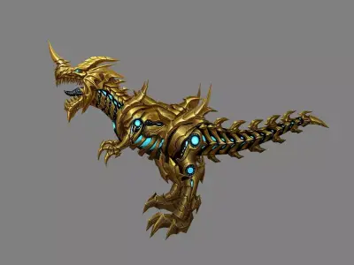 Mount - Dino Type 02 Low-poly 3D model
