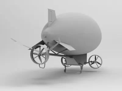 An Airship Industry Model Low-poly 3D model