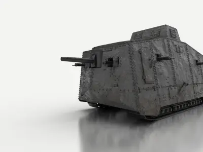 A7V German Tank WW1 3D model