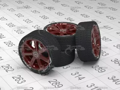 Wheel Audi Free low-poly 3D model